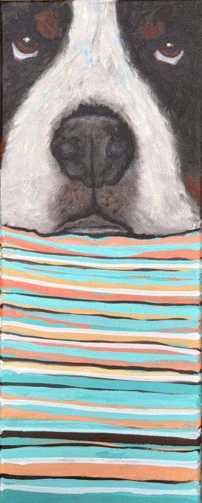 Origineel schilderij art van Angela van Marrewijk 20 x 50 cm oil painting